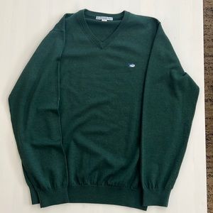 Southern Tide Dark Green V- neck Sweater (Large)